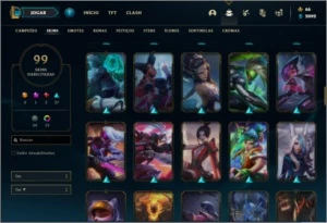 Conta platina 3 com 137 champs e 99 skins ( MAIN MID ) - League of Legends LOL