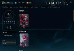 Conta mestre com 85 Champs e 27 Skins (226 PDLS) - League of Legends LOL