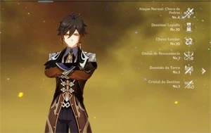 Conta Genshin Impact AR 57 (Ganyu c1, outros t5