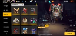 conta FF com MUITOS ITENS SUPER RAROS - Free Fire