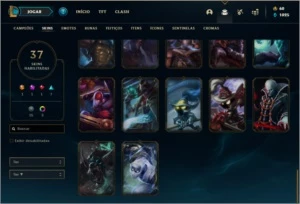 Conta prata 3 com 37 skins e 71 champs - League of Legends LOL