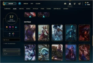 Conta prata 3 com 37 skins e 71 champs - League of Legends LOL