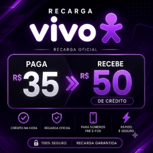 Recarga vivo - 50 R$ - Números, Proxy e VPN Números Virtuais
