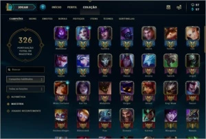 CONTA PLATINA -  71 SKINS - League of Legends LOL