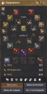 Conta Black Desert 321/323/414 AP AAP DP