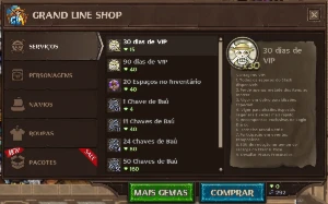 Conta Gla (Grand Line Adventure) muitos  Recursos e Chaves - Outros
