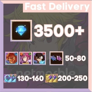 [GLOBAL] [INSTANT] 3500+ Diamonds Seven Deadly Sins 7DS Gran - Outros