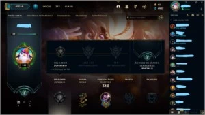 vendo conta de lol, era platina 2 na ultima season - League of Legends