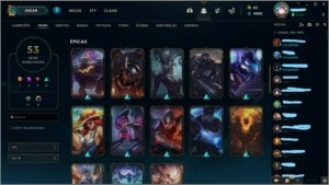 vendo conta de lol, era platina 2 na ultima season - League of Legends
