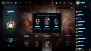 vendo conta de lol, era platina 2 na ultima season - League of Legends
