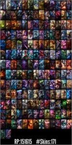 Conta no LOL 128 Champs 246 Skins - League of Legends