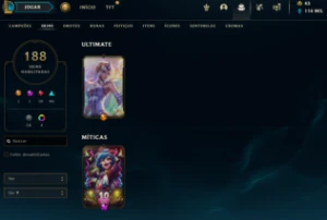 Conta riot prata 1(lol) diamond (valorant) 188 skins lol - League of Legends