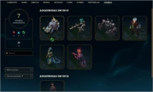 Conta LoL: 90 skins e 126 Campeões. - League of Legends