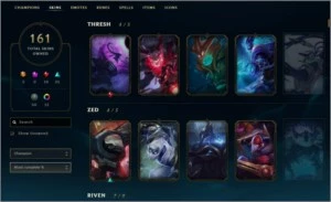 Conta League of Legends 161 skins, season 7 Plat 2 LOL