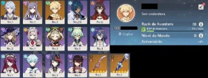 Conta reroll com Ayato + Maremoto - Genshin Impact