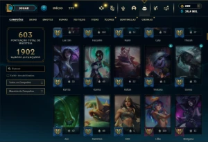 Unranked com TODOS os champs e 297 Skins ( SUP / JG / ADC ) - League of Legends LOL