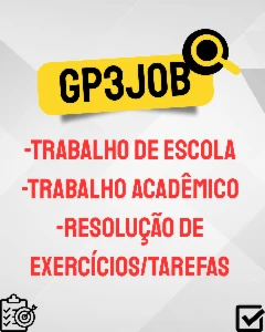 Faço trabalhos escolares/acadêmicos pra vc!