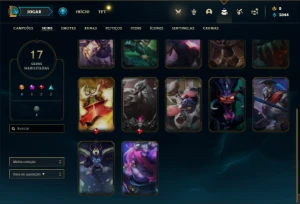 Conta afundada pra smurfar no ferro. 50 champs 17 skin. - League of Legends LOL