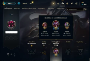 Conta afundada pra smurfar no ferro. 50 champs 17 skin. - League of Legends LOL