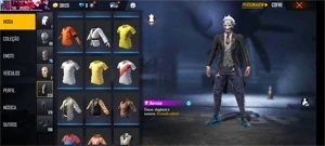 Conta de free fire com coisas raras