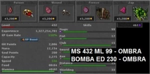 MS 432 ML 99 - BOMBA ED 230 Amboes em Ombra (PVP) - Tibia