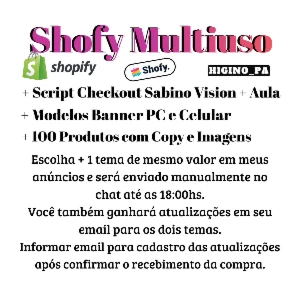 Tema Shopify Shofy + Atualizações e Brindes - Outros