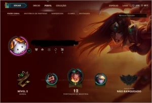 CONTA LVL 13 COM 7 CHAMPS smurf riven leesin - League of Legends LOL