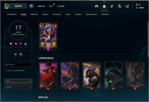 Conta smurf lvl 72, mmr bom e skins boas - League of Legends LOL