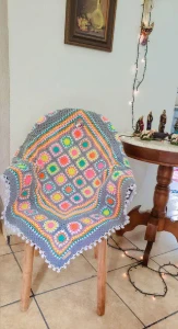 Manta de Poltrona em Crochê - Artesanato e Personalizados