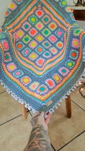 Manta de Poltrona em Crochê - Artesanato e Personalizados