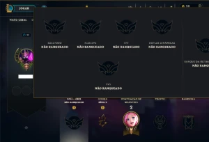 Unranked com 22 Champs e 37 Skins - League of Legends LOL