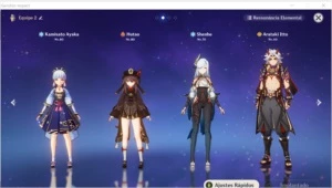 GENSHIN IMPACT CONTA AYAKA + ITTO + HUTAO + SHENHE  AR53