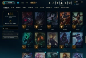 Platina 3 com 75 Champs e 19 Skins - League of Legends LOL