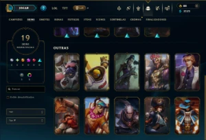 Platina 3 com 75 Champs e 19 Skins - League of Legends LOL