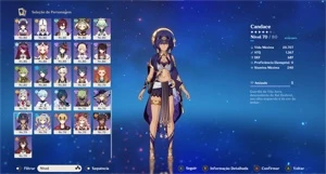 genshin AR60 todos personagens menos a klee mais de 20 armas - Genshin Impact