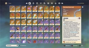 genshin AR60 todos personagens menos a klee mais de 20 armas - Genshin Impact