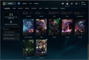 Conta ouro 2 baratinha com 1 skin e 32 champs - League of Legends LOL