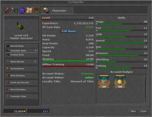 SORCERER LV 410 EM MUNDO VERDE - Tibia
