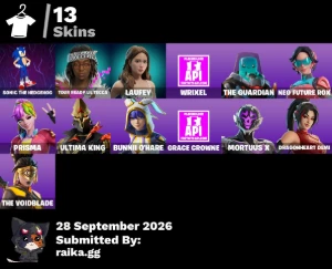 Conta De Fortnite 13 Skin 2600 Vbucks de saldo agora