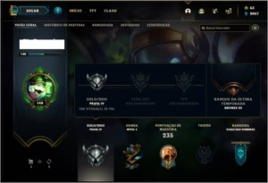 Conta prata 4 com 84 champs, 47 skin e Ahri Edição Prestigio - League of Legends LOL