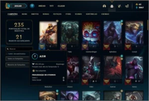 Conta prata 4 com 84 champs, 47 skin e Ahri Edição Prestigio - League of Legends LOL