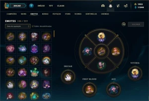 Conta platina 4 com 140 Champs e 190 Skins + 2 Prestigios - League of Legends LOL