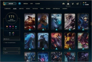 Conta prata 1 com 125 champs e 171 skins (VEM COM DADOS) - League of Legends LOL