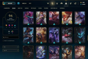 Conta bronze 2 com 120 Champs e 96 Skins + 2 Prestigios - League of Legends LOL