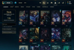 Conta bronze 2 com 120 Champs e 96 Skins + 2 Prestigios - League of Legends LOL