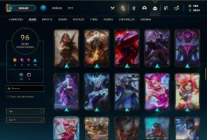 Conta bronze 2 com 120 Champs e 96 Skins + 2 Prestigios - League of Legends LOL