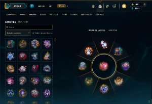 Conta League of legends 1253 Skins, 22 Chibis TFT LOL