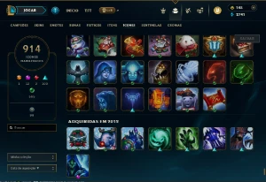 Conta League of legends 1253 Skins, 22 Chibis TFT LOL