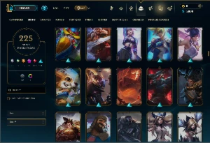 Unranked com 150 Champs e 225 Skins ( ADC / MID / TOP ) - League of Legends LOL