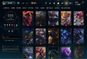 Unranked com 150 Champs e 225 Skins ( ADC / MID / TOP ) - League of Legends LOL